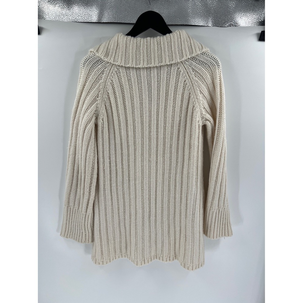 Express Beige Ribbed Knit Button Front Cardigan S… - image 2